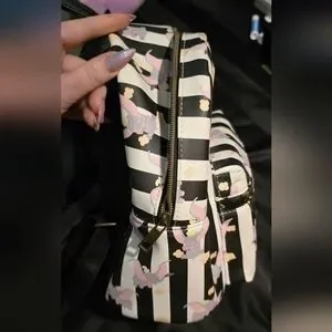 Loungefly Disney Dumbo Popcorn Black White Stripe Mini Backpack Bag Purse Loungefly | Bags | Loungefly Disney Dumbo Black And White  main image 4